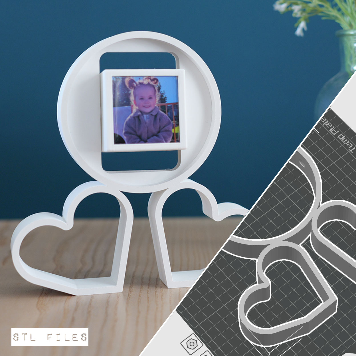 HEARTS - Magnet Roller Cube Frame (STL files)