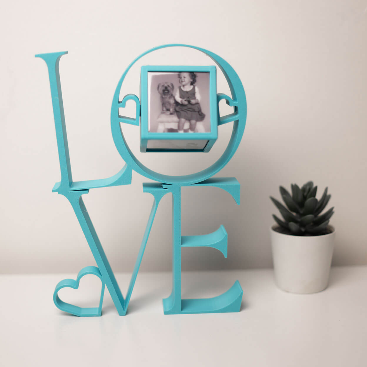Teal-Turquoise-Photo-Magnet-Frame-With-Cube-Roller