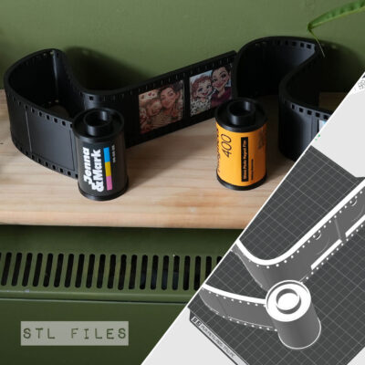 STL-Files---Film-Strip-Photo-Magnet-Frame-2x2 STL Files - Film Strip Photo Frame (2x2 Magnets)