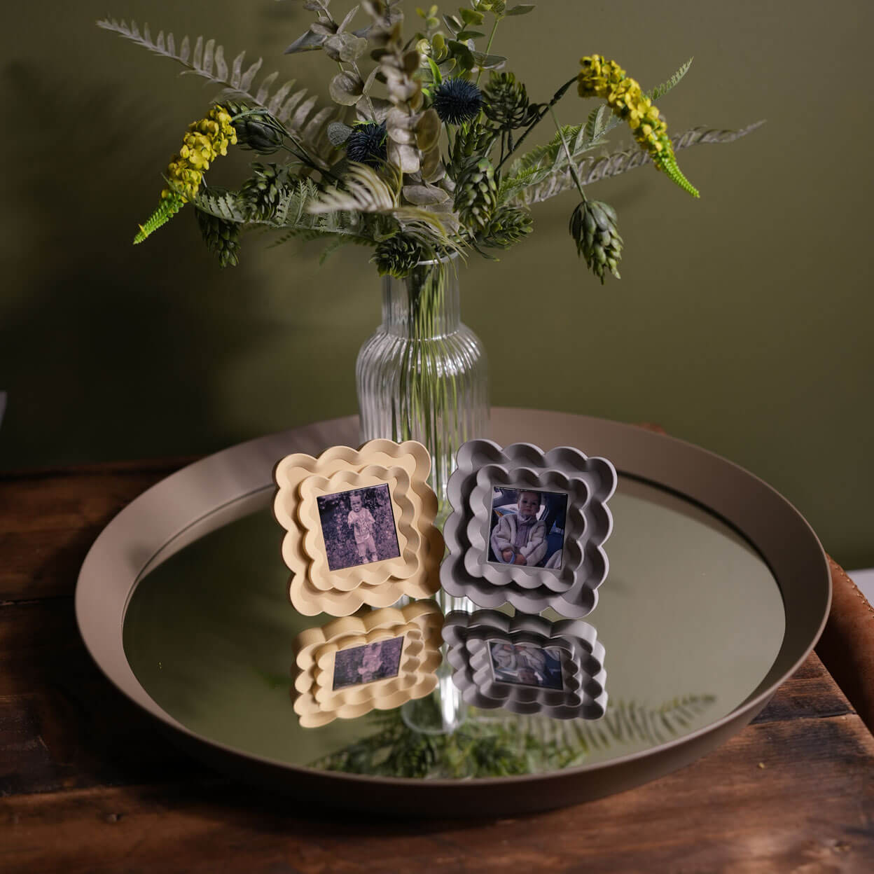 Wavy Flowery Frames for Photo Magnets 2x2 Size - STL Files