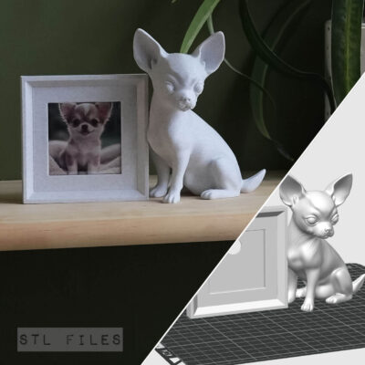 Chihuahua Dog Photo Magnet Frame For Photo Magnet Press - STL Files - 3d Print (1) Chihuahua Dog Photo Magnet Frame For Photo Magnet Press - STL Files - 3d Print