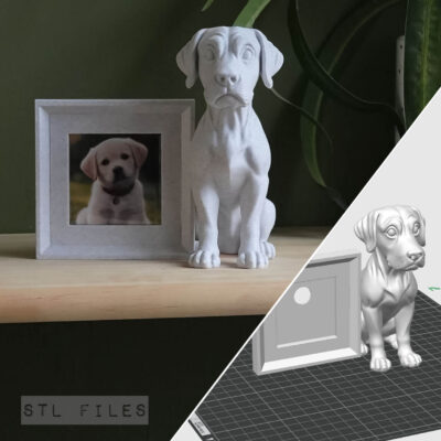 Labrador Dog Photo Magnet Frame - 3D Printed STL Files (1) Labrador Dog Photo Magnet Frame - 3D Printed STL Files (1)