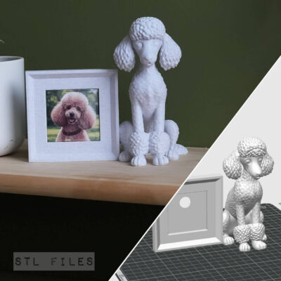 Poodle Dog Photo Magnet Frame - STL Files - 2x2 and 2.5 (1) Poodle Dog Photo Magnet Frame - STL Files - 2x2 and 2.5 (1)