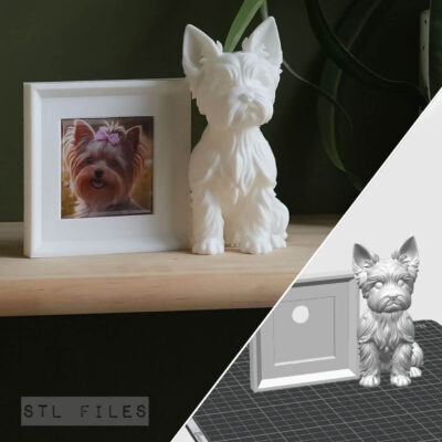 Yorkie Dog Breed Photo Magnet Frame for 2x2 and 2.5 Inch Magnets - STL Files for 3d printing (1) Yorkie Dog Breed Photo Magnet Frame for 2x2 and 2.5 Inch Magnets - STL Files for 3d printing (1)