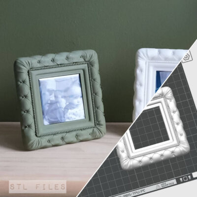 Chesterfield Sofa Photo Magnet Frames - STL Files - 3d Printing (1) Chesterfield Sofa Photo Magnet Frames - STL Files - 3d Printing
